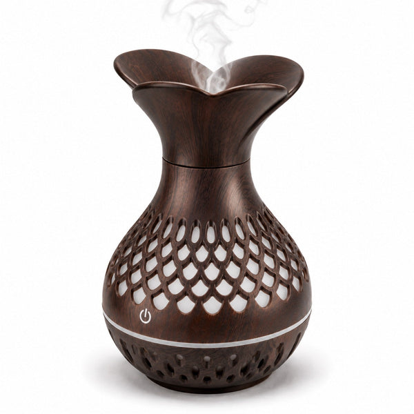 Humidificador decorativo efecto madera FN con diseño tipo jarrón