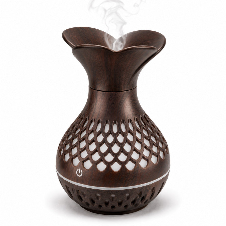 Humidificador decorativo efecto madera FN con diseño tipo jarrón