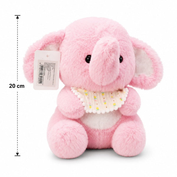 Peluche elefante rosado de 20 cm