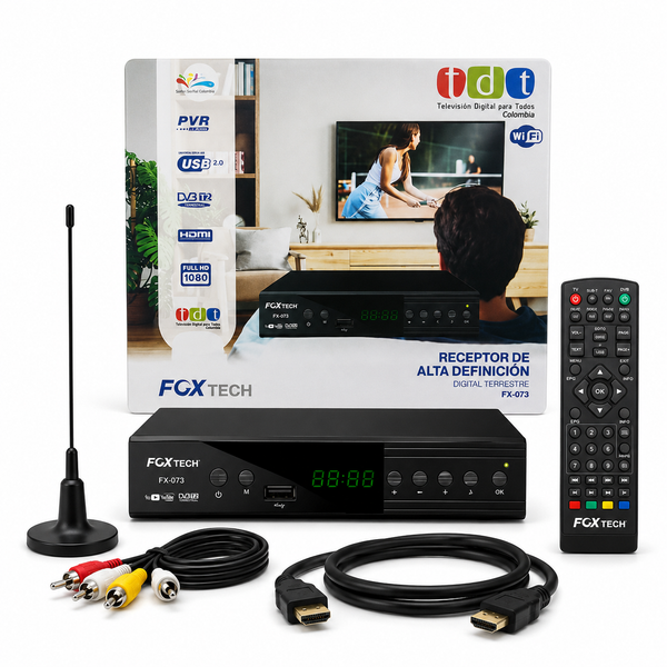 Decodificador TDT Fox Tech - Sintonizador TV Digital