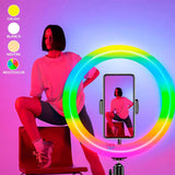 Aro de Luz LED RGB con soporte para celular - 2