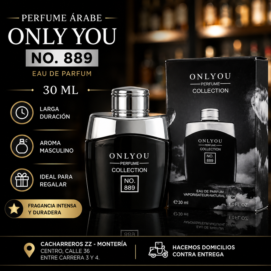 Perfume Árabe Only You No. 889 30 ml para Hombre | Eau de Parfum Nuevo
